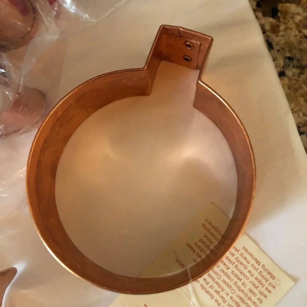Williams Sonoma copper cookie cutters and mini spatula set